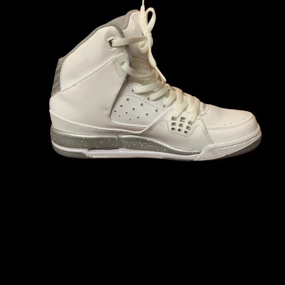 Nike Air Jordan Sc-1 White Metallic Silver 538699-100 YOUTH Size 6.5 - Picture 4 of 6